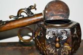 Fine quality mid-20th Century Japanese bronze Yatate writing set, c1940