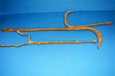 Two large 19th Century African cast iron currency pieces, Congo, c1890