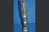 Antique early 20th century white metal Indonesian/Oceanic tribal statue, c1920