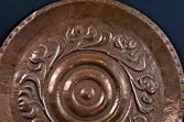 Antique Art Nouveau copper decorative plate/charger, c1900
