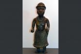 African Benin bronze standing statue, c1940
