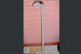 Maritime shark vertebrae walking stick, horn handle, c1860