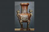 Chinese Bronze vase/incense burner, dragon decoration, c1890